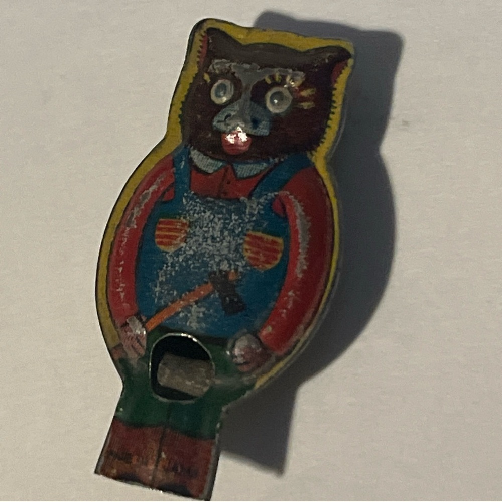 Vintage 1940s Tin Whistle - Animal W/axe - Made in Japan - Collectible Music - Picture 3 of 5